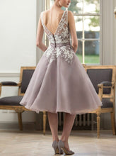 Bridesmaid Dresses Organza Blue Lilac Short Lace Bridesmaid Dresses #JKB012