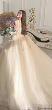 Beautiful Sweetheart Off-Shoulder Floral Tulle A-Line Prom Dress GJS435