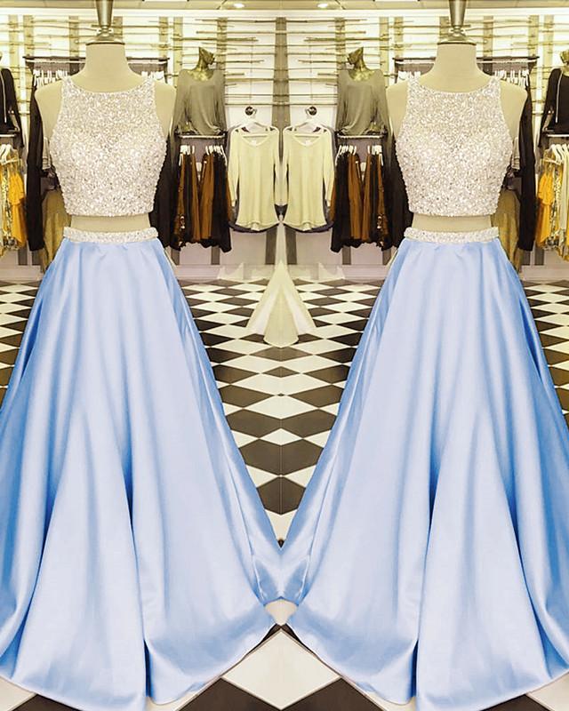 Two Piece Prom Dresses A-line Long Sexy Prom Dress/Evening Dress JKL15 Anna PromDress Two Piece Prom Dresses A-line Long Sexy Prom Dress/Evening Dress JKL15 Anna PromDress