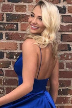 V-neckline Royal Blue Short Cocktail Dress Under $100 Simple Homecoming Dress